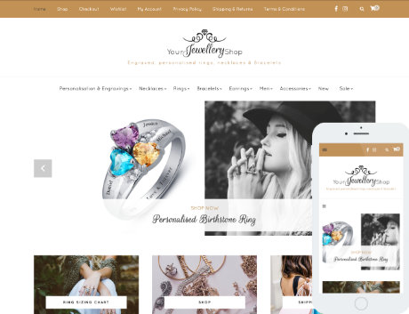 Affordable NZ Webdesign Peregrine Web - Recent Works - Your Jewellery Shop NZ