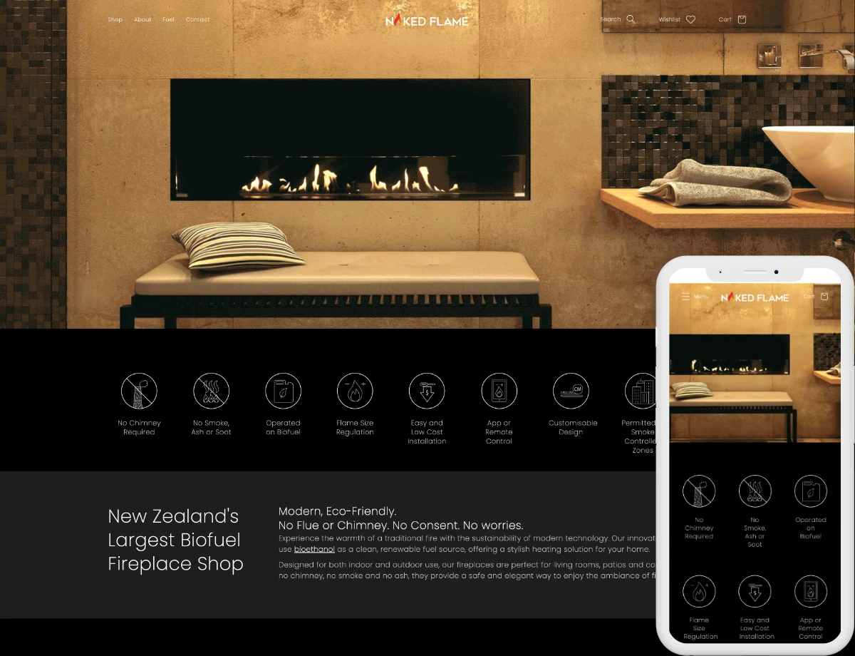 Affordable Web Design NZ - Naked Flame