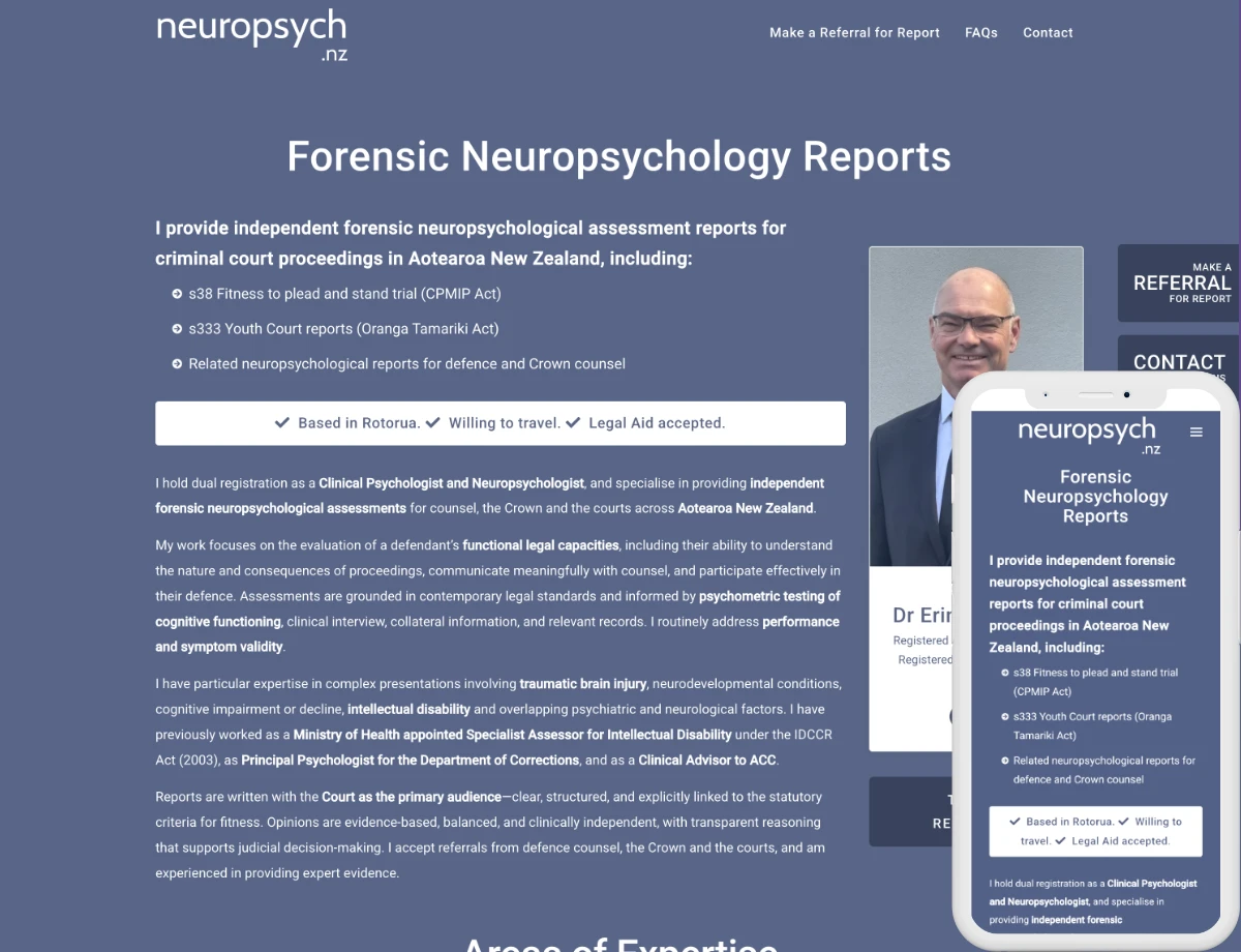 Affordable Web Design NZ - Neuropsych NZ