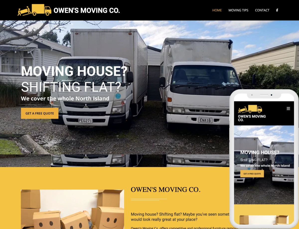 Affordable Web Design Near Me - Owen's Moving Co.