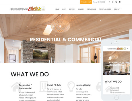 Affordable Web Design Near Me - Queenstown Electric